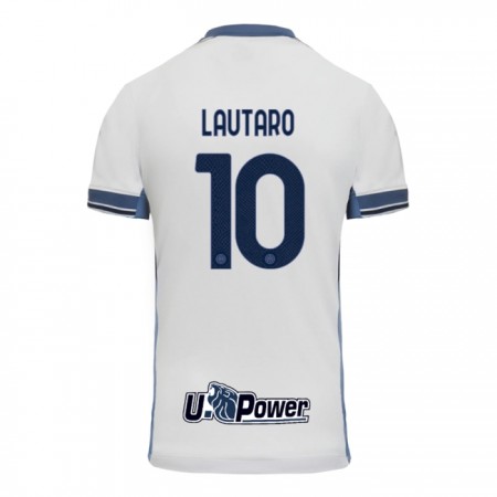 Levné Inter Milán Lautaro Martinez 10 Venkovní Fotbalové dresy 2024-25 Krátký Rukáv